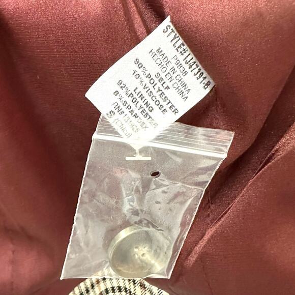 NWT Böhme Brown & Black Plaid Oversized Single Button Blazer Size S - Picture 7 of 8